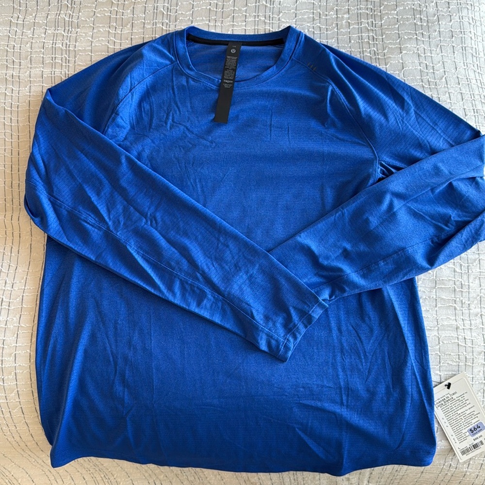 Lululemon Drysense Training Long Sleeve - BLBT Blazer Blue Size LARGE